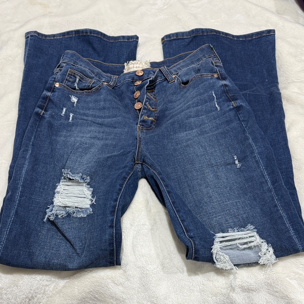 Altrd State Dark Blue Distressed Jeans